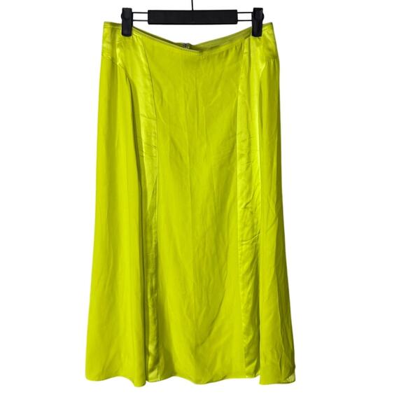Rag & Bone Lucille Silk Midi Skirt Green Size 4 - Picture 1 of 10